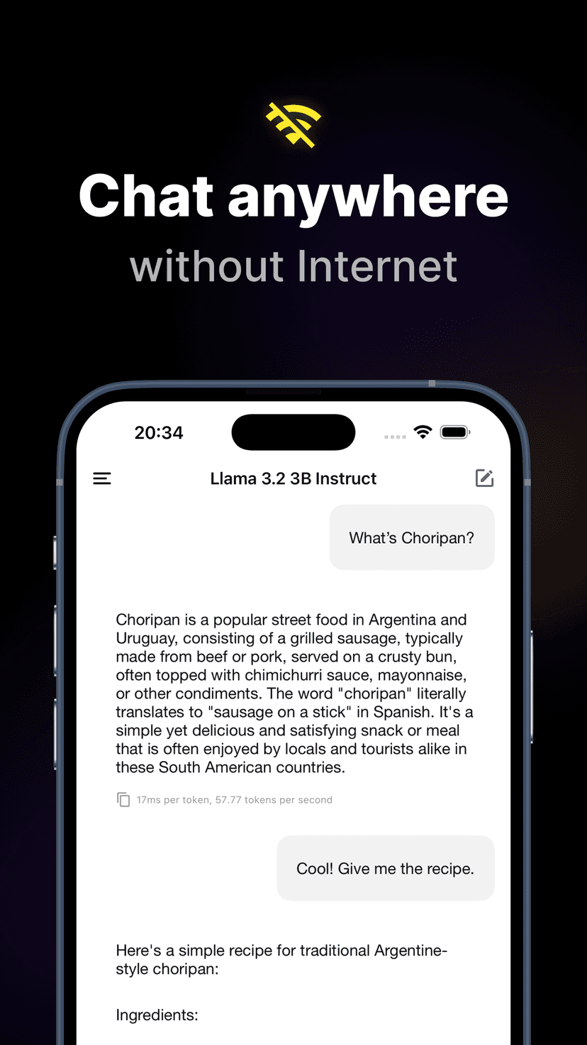 PocketPal AI chat interface running on a phone
